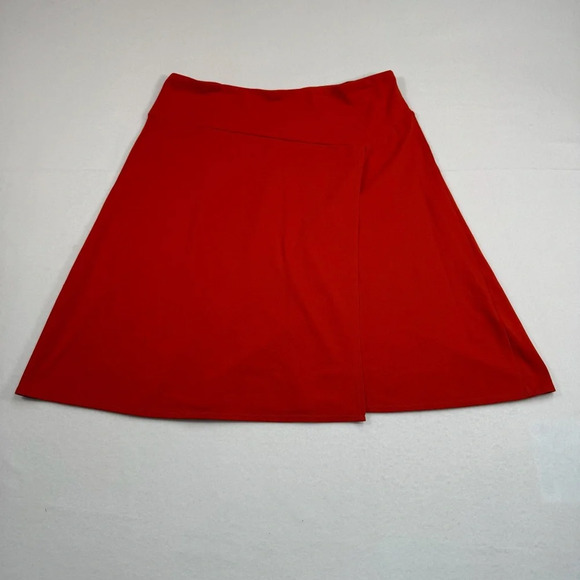 Patagonia Knee Length Wrap Skirt Womens Size L Burnt Orange Organic Cotton - Picture 1 of 9